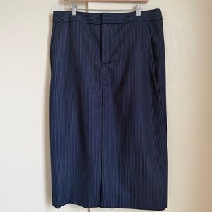Banana Republic Navy Pinstripe Pencil Skirt
